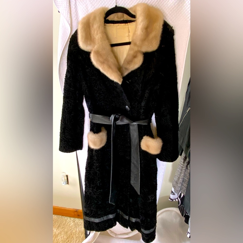 Vintage Long Coat with Fur